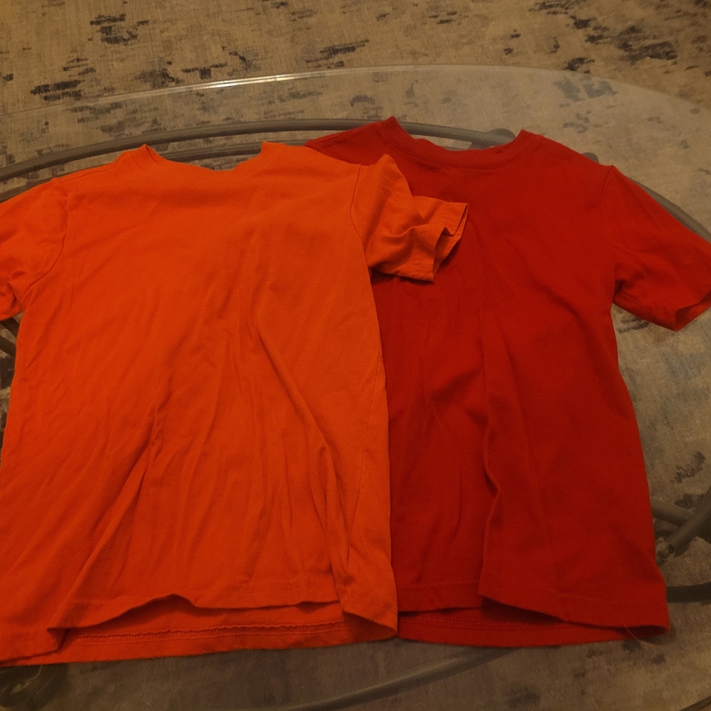 Wonder Nation Orange and Red Short Sleeve Tees
